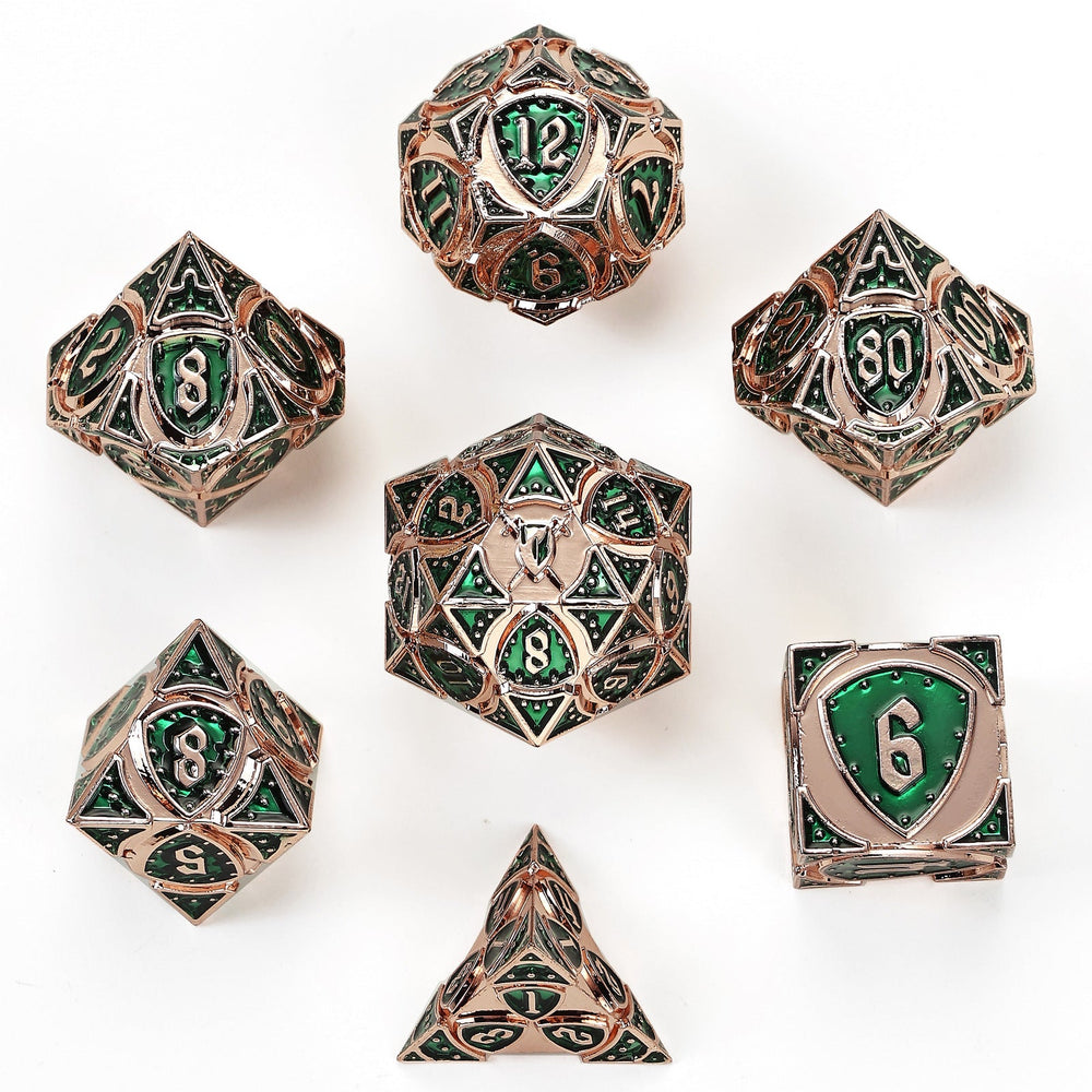 Solid Metal Fighter Class RPG Dice Set