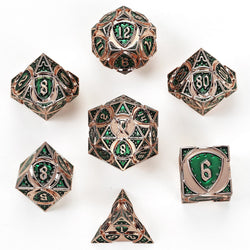 Solid Metal Fighter Class RPG Dice Set