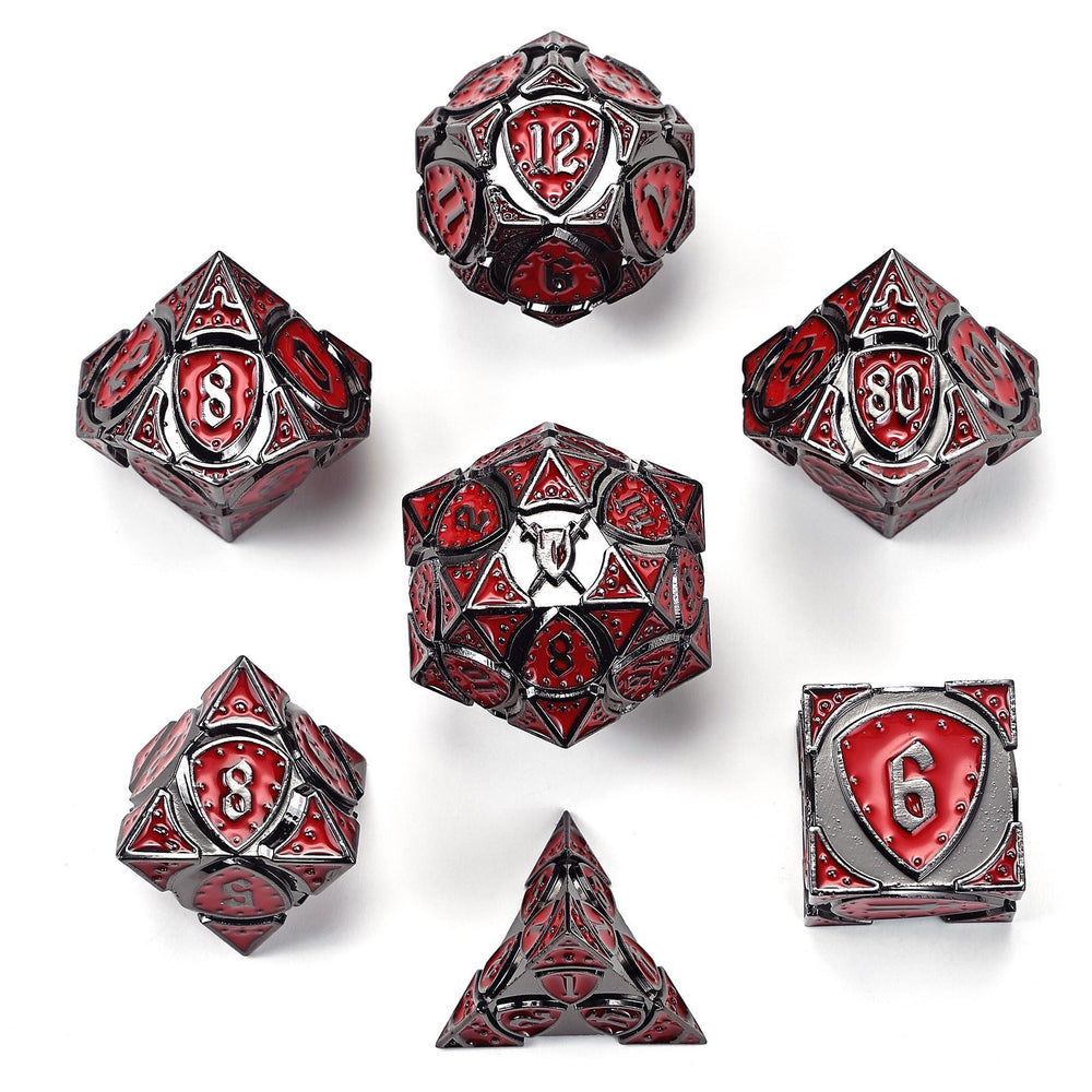 Solid Metal Fighter Class RPG Dice Set