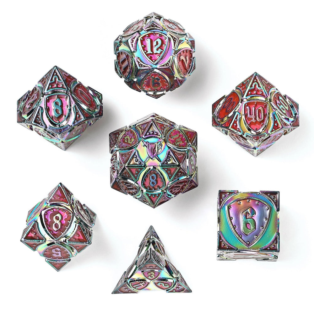 Solid Metal Fighter Class RPG Dice Set
