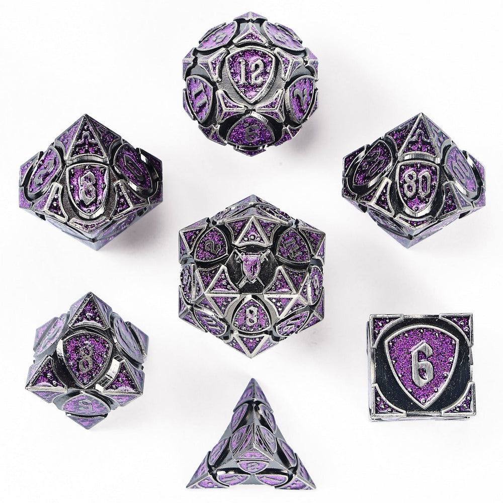 Solid Metal Fighter Class RPG Dice Set