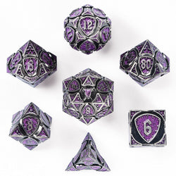 Solid Metal Fighter Class RPG Dice Set