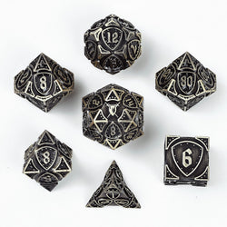 Solid Metal Fighter Class RPG Dice Set