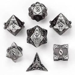Solid Metal Paladin Class RPG Dice Set