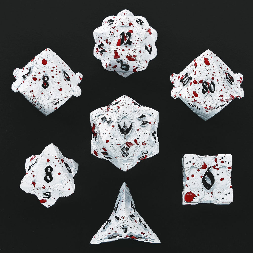 Solid Metal Paladin Class RPG Dice Set