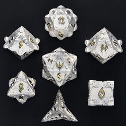 Solid Metal Paladin Class RPG Dice Set