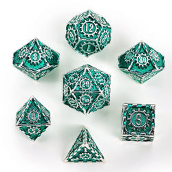 Solid Metal Cogcraft Polyhedral Dice Set