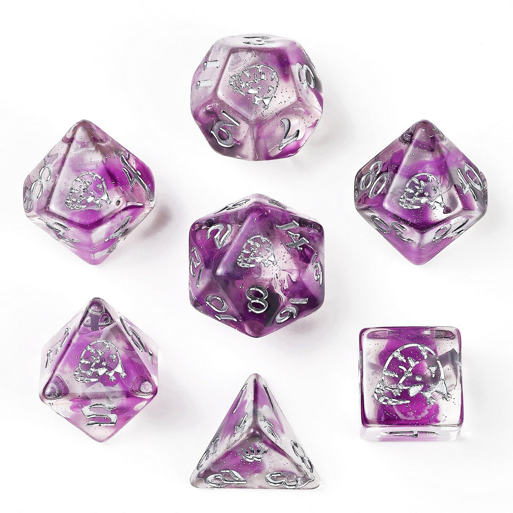Wyrmforged Rollers Round Edge Resin RPG Dice Set
