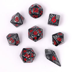 Wyrmforged Rollers Rounded Edge 8 Piece Polyhedral Dice set