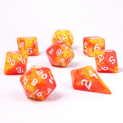 Wyrmforged Rollers Rounded Edge 8 Piece Polyhedral Dice set