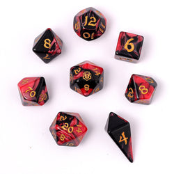 Wyrmforged Rollers Rounded Edge 8 Piece Polyhedral Dice set