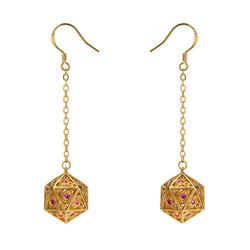 Dragon's Eye D20 Dice Earrings