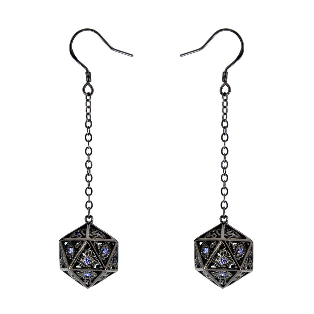 Dragon's Eye D20 Dice Earrings