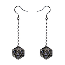 Dragon's Eye D20 Dice Earrings