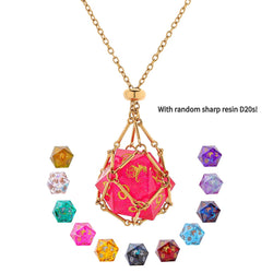 Mysticage Dice Chain Necklace with D20