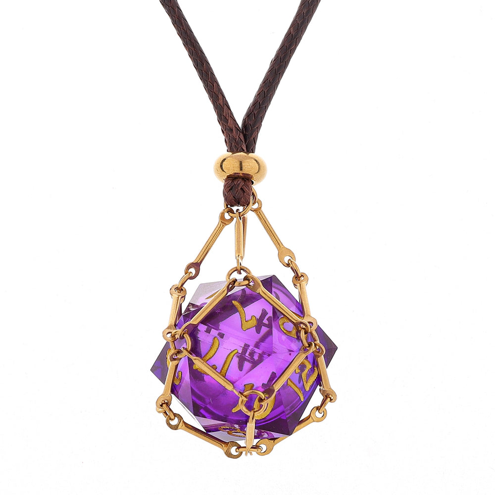 Mysticage Dice Chain Necklace with D20