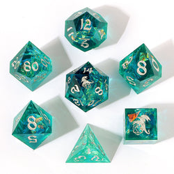 Captured Magic: Hand Sanded Sharp Edge Resin Dice Set
