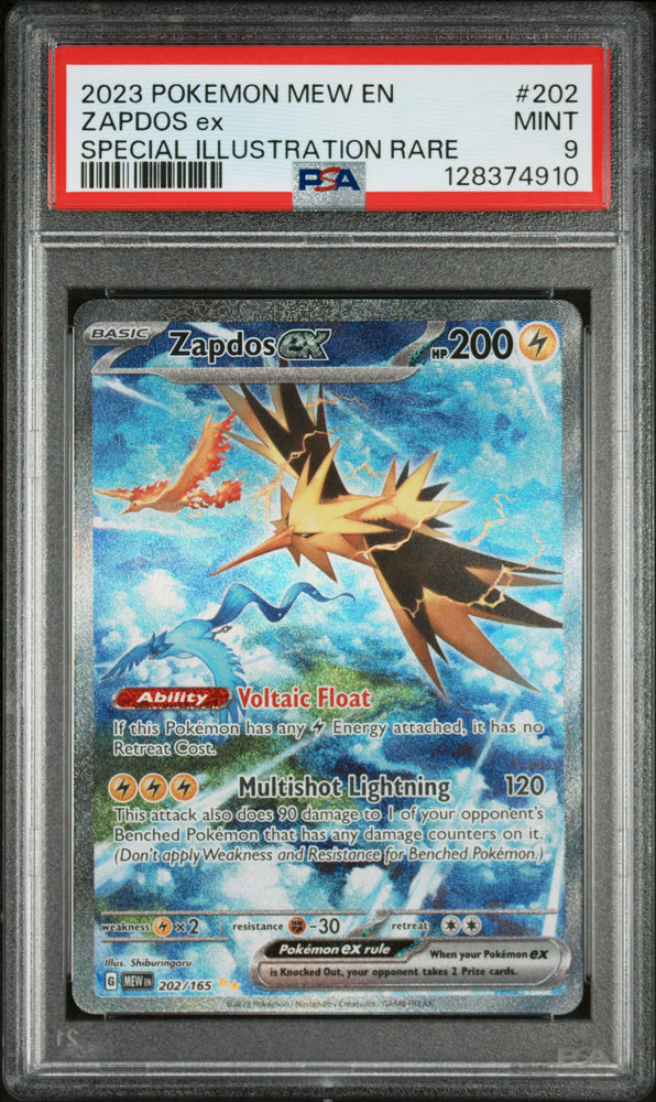 2023 Pokemon 151 Zapdos ex 202 - PSA MINT 9 - 128374910