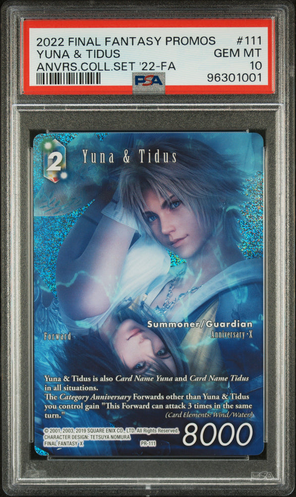 2022 Final Fantasy Promos Yuna & Tidus 111 - PSA GEM MT 10 - 96301001
