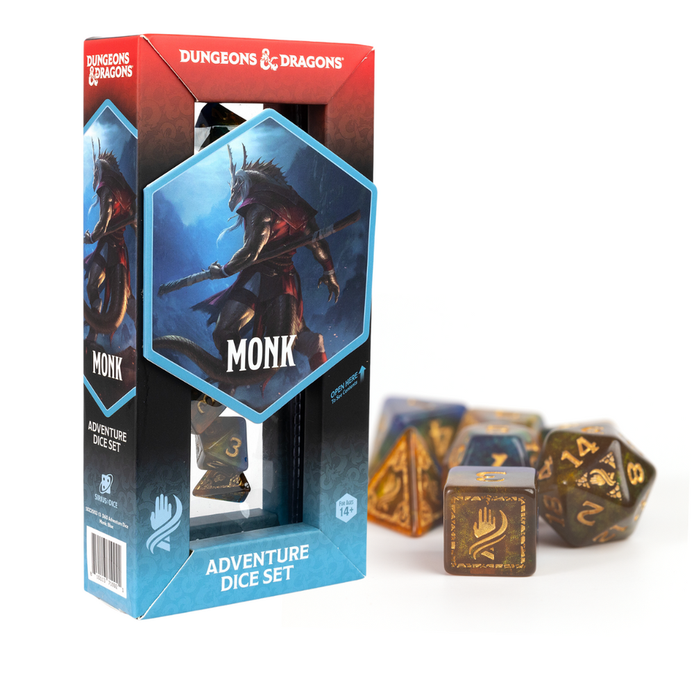 D&D Adventurer Dice Set - Monk Blue