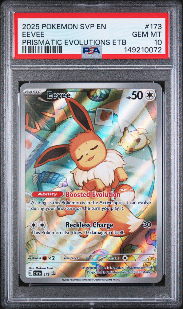 2025 Pokemon Scarlet & Violet Black Star Promo Eevee 173 - PSA GEM MT 10 - 149210072