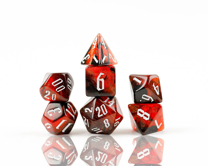 Sirius Dice 7ct Translucent Swirl Cherry Nebula