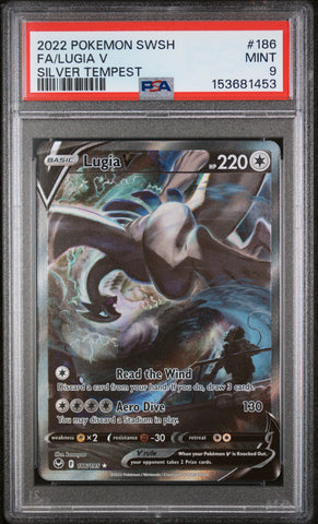 2022 Pokemon Sword & Shield Silver Tempest Lugia V 186 - PSA MINT 9 - 153681453