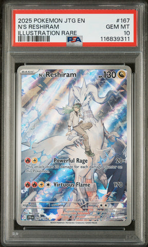 2025 Pokemon Journey Together N's Reshiram 167 - PSA GEM MT 10 - 116839311