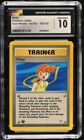 2000 Gym Heroes Misty 1st Edition 102/132 - CGC GEM MINT 10 - 6022868207