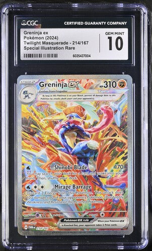 2024 Twilight Masquerade Greninja ex 214/167 - CGC Gem Mint 10 - 6025437004