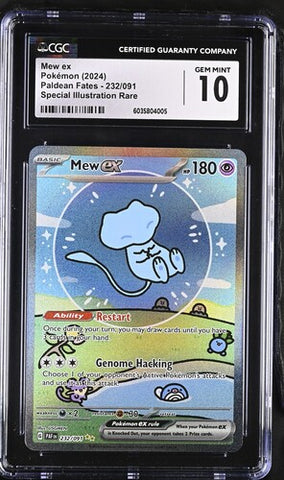 2024 Paldean Fates Mew ex 232/091 - CGC Gem Mint 10 - 6035804005