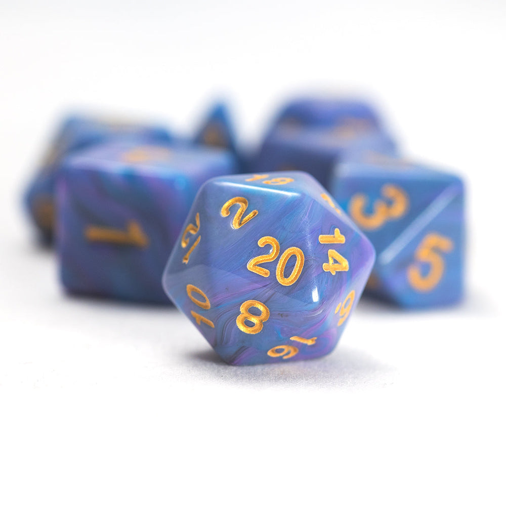Blue Unicorn Dice Set