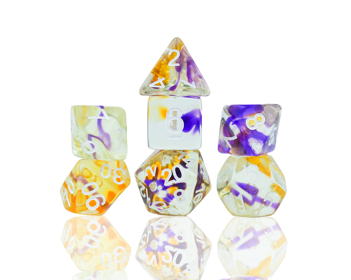 Sirius Dice 7ct Translucent Swirl Violetswirl