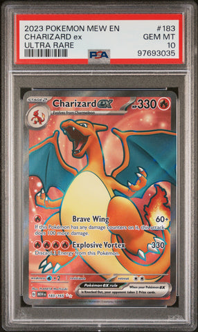 2023 Pokemon Mew En-151 Charizard Ex 183 - PSA GEM MT 10 - 97693035