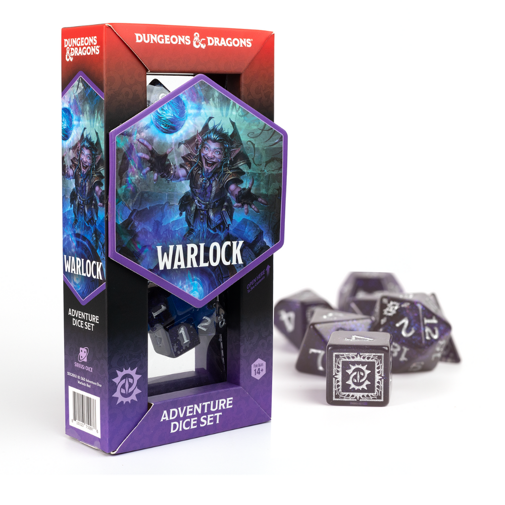 D&D Adventurer Dice Set - Warlock Purple
