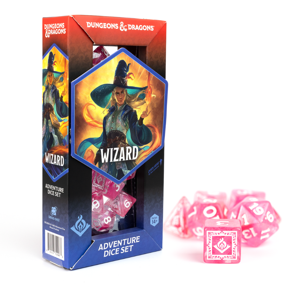 D&D Adventurer Dice Set - Wizard Fuchsia