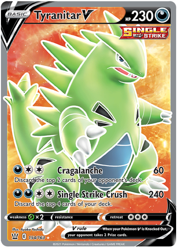 Tyranitar V (154/163) [Sword & Shield: Battle Styles]