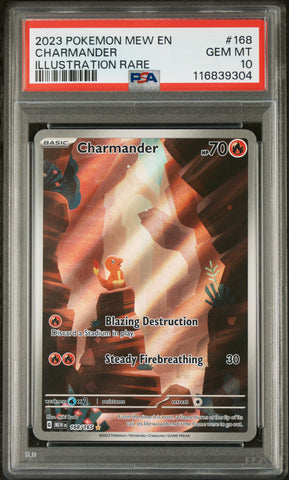 2023 Pokemon 151 Charmander 168 - PSA GEM MT 10 - 116839304
