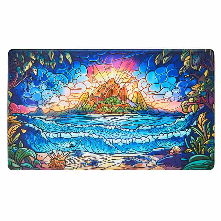 Arcane Fortress Playmat - Stained Glass: Island