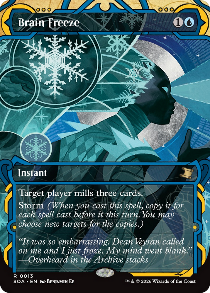 Brain Freeze (Japanese Silver Scroll Foil) [Secrets of Strixhaven: Mystical Archive]