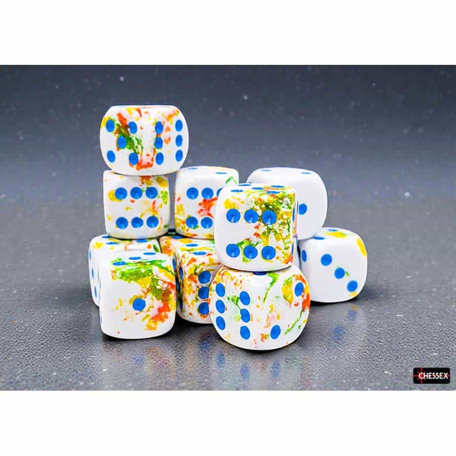 Chessex Brushed Breezy 16mm d6 Dice Block (12 Dice)