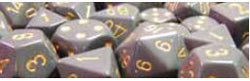 Chessex Opaque Dark Grey with Copper 16mm d6 Dice Block (12 Dice)