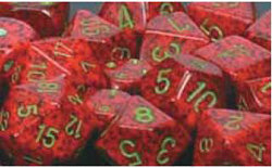 Chessex Speckled Strawberry 16mm d6 Dice Block (12 Dice)