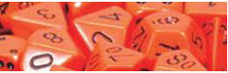 Chessex Opaque Orange with Black 12mm d6 Dice Block (36 Dice)