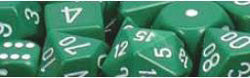 Chessex Opaque Green with White 12mm d6 Dice Block (36 Dice)