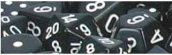 Chessex Opaque Black with White 12mm d6 Dice Block (36 Dice)
