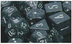 Chessex Speckled Ninja 12mm d6 Dice Block (36 Dice)