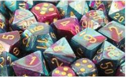 Chessex Gemini Purple-Teal with Gold 12mm d6 Dice Block (36 Dice)