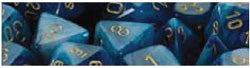 Chessex Phantom Teal with Gold 16mm d6 Dice Block (12 Dice)