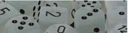 Chessex Frosted Clear with Black 12mm d6 Dice Block (36 Dice)